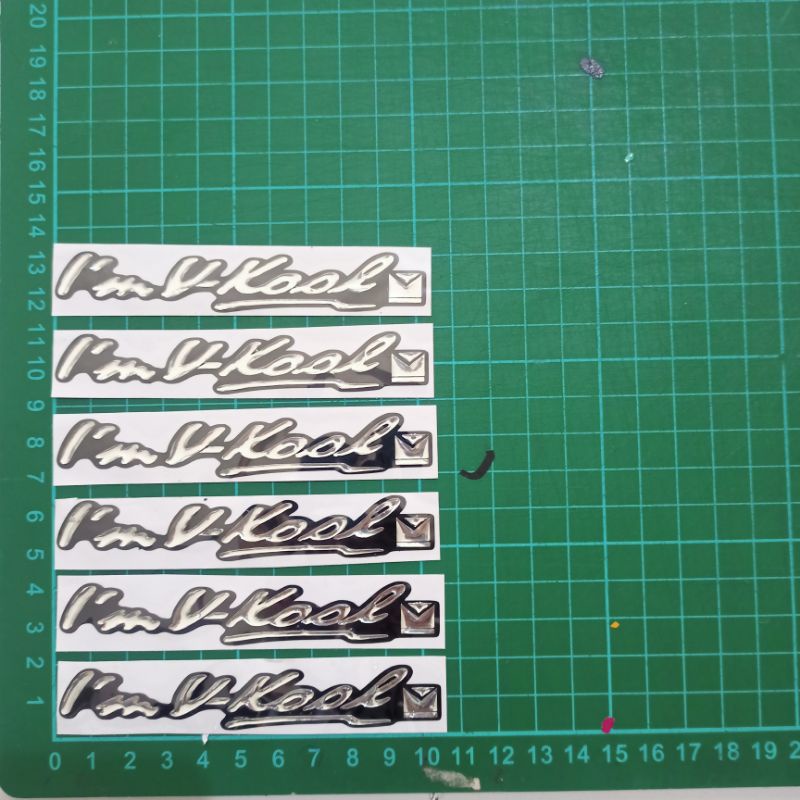 Stiker I'M V-KOOL Timbul Resin