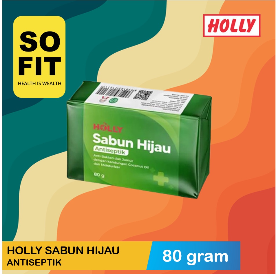 Holly Sabun Antiseptik  Hijau Box 40gr 60gr 80gr /  Antiseptik Anti Bakteri Jamur / Sabun