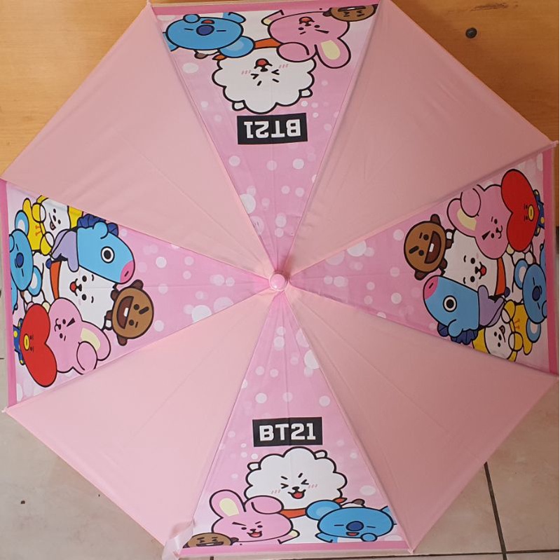 Payung anak Karakter Motif Lol, bt21 4 sisi dan rainbow surprise random warna