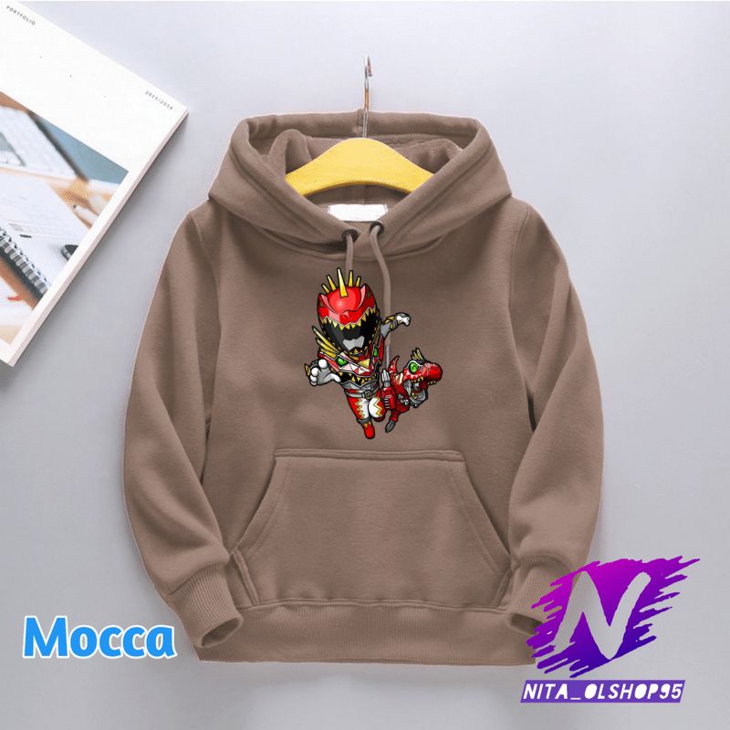 hoodie anak power rangers merah t rex