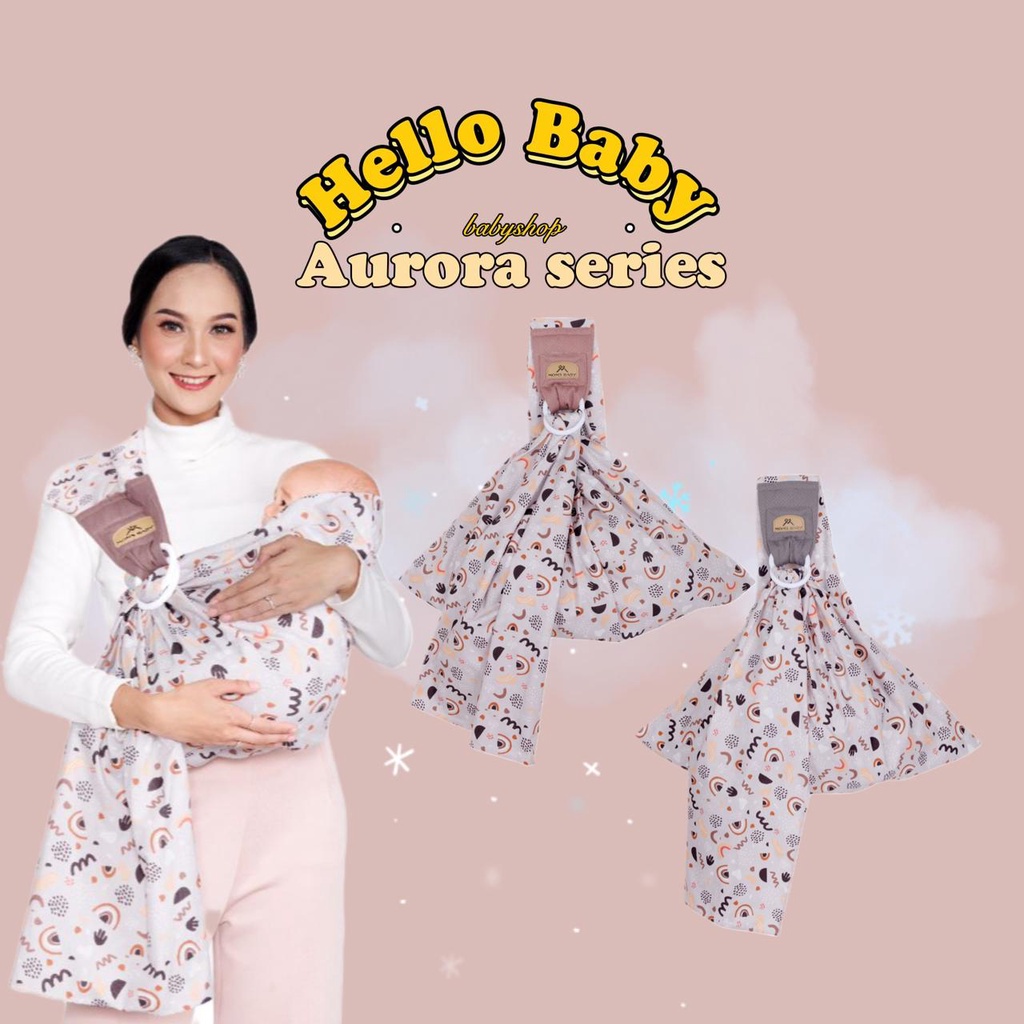 Mom's Baby Gendongan Bayi Samping Multifungsi (bisa u/ newborn) Aurora Series - MBG1023
