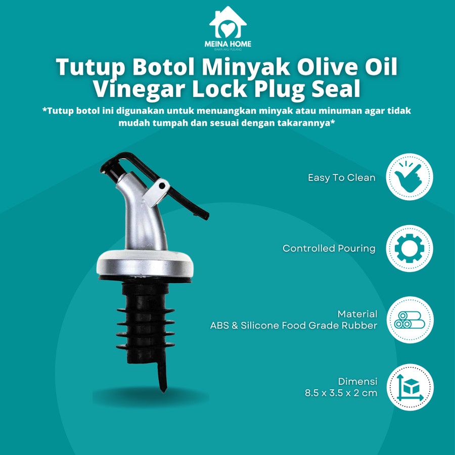 TUTUP BOTOL MINYAK KECAP / BOTTLE CAP KARET CLIP LOCK PLUG SEAL