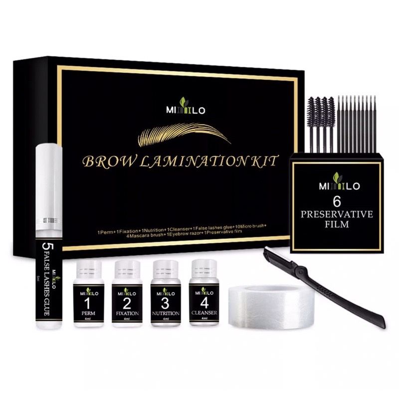 Eyebrow Lamination Milo &amp; eyelash lift set eyebrow ANTI GAGAL  lift kit DIY Brow Perm Brow Lamination