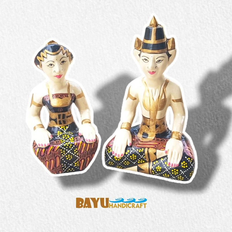Souvenir Pernikahan Sepasang Patung Loro Blonyo Paes Ukuran Tinggi 20CM Dekorasi Pernikahan Indonesi