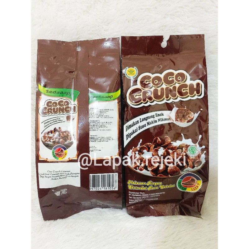 

Coco Crunch Rusindo / Makanan Ringan Ekstrudat Rasa Coklat / Dark Coklat Sereal / Cereal 30gram