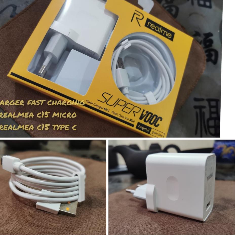 Terlaku Charger Realme 30W 4A SUPER VOOC Micro USB ORIGINAL 100% Realme C15 - MM
