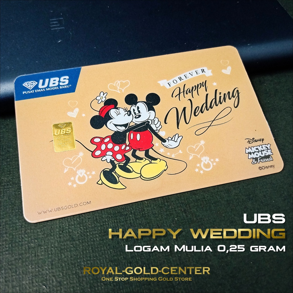 UBS Happy Wedding Gift Mickey Mouse Disney series 0.25 gram