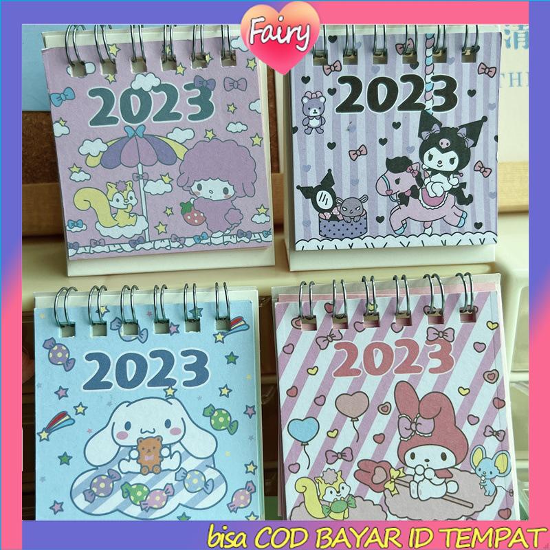 

Kalender Meja Mini 2023 Lucu Vertikal Anjing Kuromi Cinnamoroll Kalender Kecil F