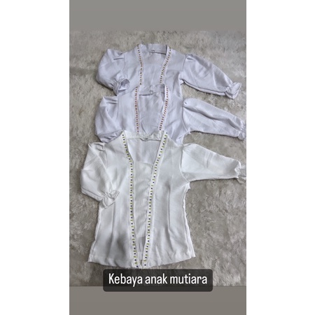 kebaya anak kringkle payet mutiara