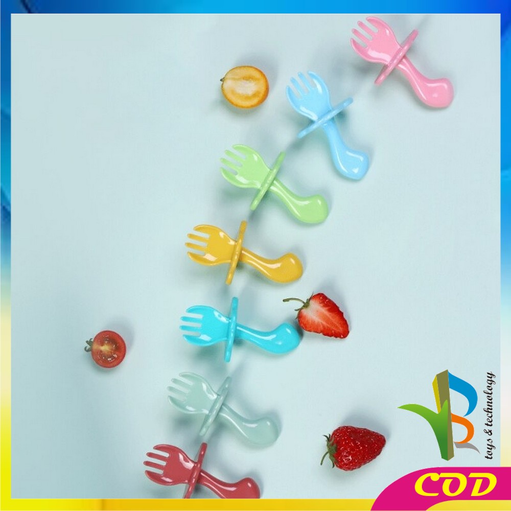 RB-C51 Sendok Garpu Set Alat Makan Anak Bayi Perlengkapan Makan Bayi BPA FREE Training Spoon &amp; Fork