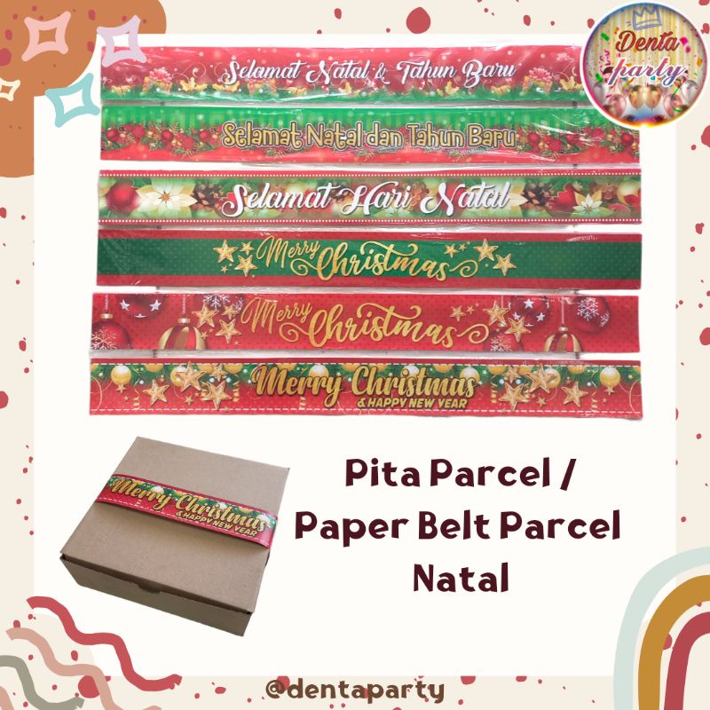 

Pita Parcel Natal 10pcs/Paper Belt Parcel Natal dan Tahun Baru/Selempang Parcel Natal