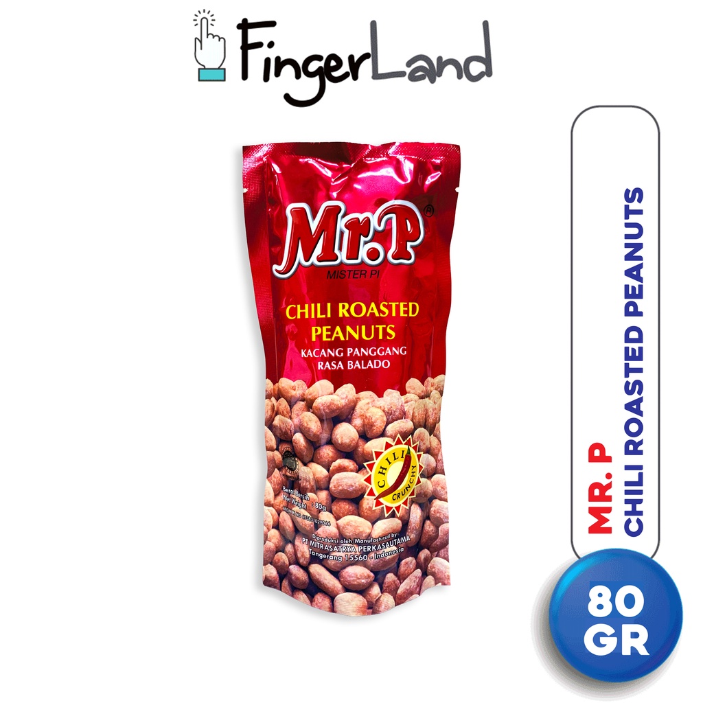 

MR.P Chili Roasted Peanuts 80 Gr Kacang Panggang Balado