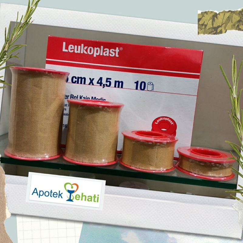 Leukoplast Plester Rol Kain Medis Perekat Penutup Luka Panjang 4,5 m