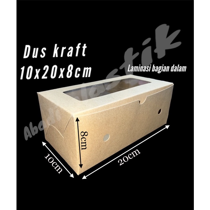 

DUS BROWNIS 10x20/ DUS KUE /DUS KRAFT WINDOW / DUS COKLAT 10x20