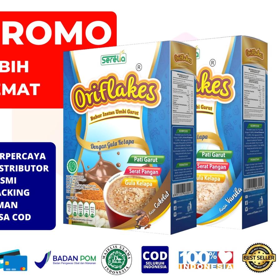 

₽ ORIFLAKES SLIM DIET Makanan Sarapan yang Aman Sehat Alami Sereal Pati Umbi Garut 350 gram ほ