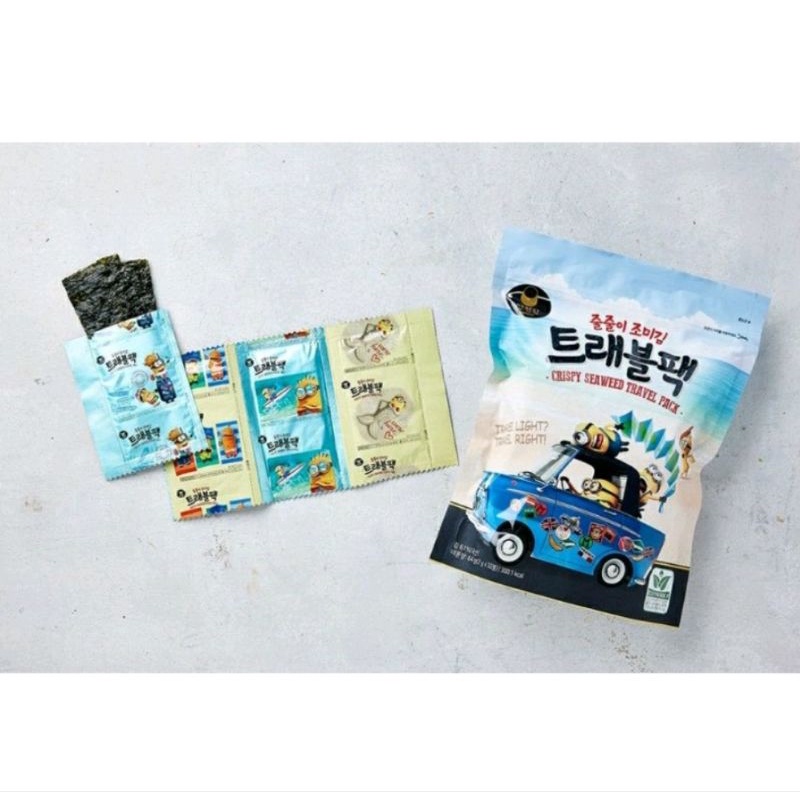 

[4 Sachet]Manjun Crispy Seaweed Travel Pack Korea Rumput Laut Gimjaban