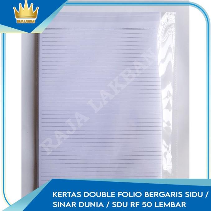 

Kertas Double Folio Bergaris SIDU / Sinar Dunia / SDU RF 50 Lembar