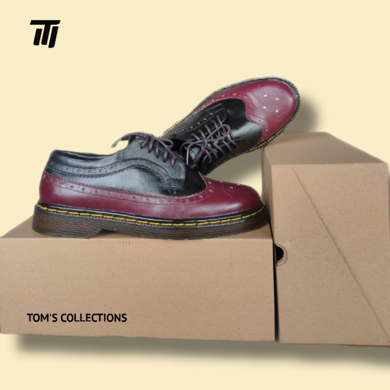 TOM'S - Sepatu Pria Low Bots Wingtip Kulit Asli Original - BBKP