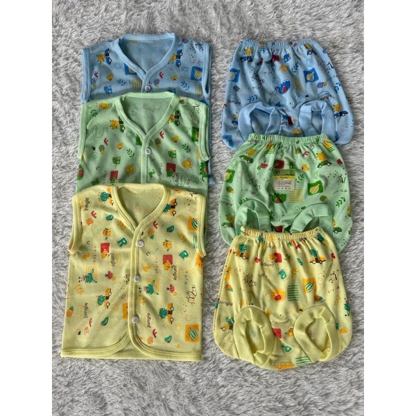 paket baju dan celana bayi newborn arysta baby motif 9 stel (18pcs)