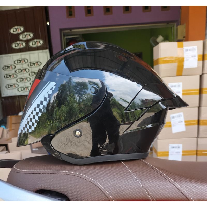 HELM HALF FACE GIFT SARGON PAKET GANTENG ORIGINAL SNI