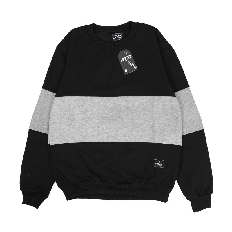 BRCO Sweatshirt Crewneck Combinasi Pria Wanita