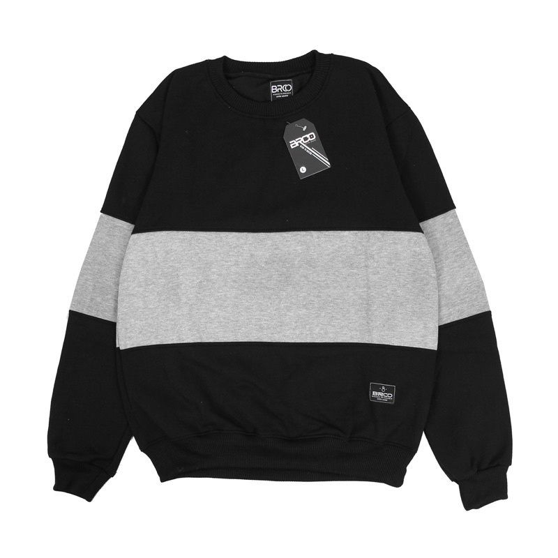 BRCO Sweatshirt Crewneck Combinasi Pria Wanita