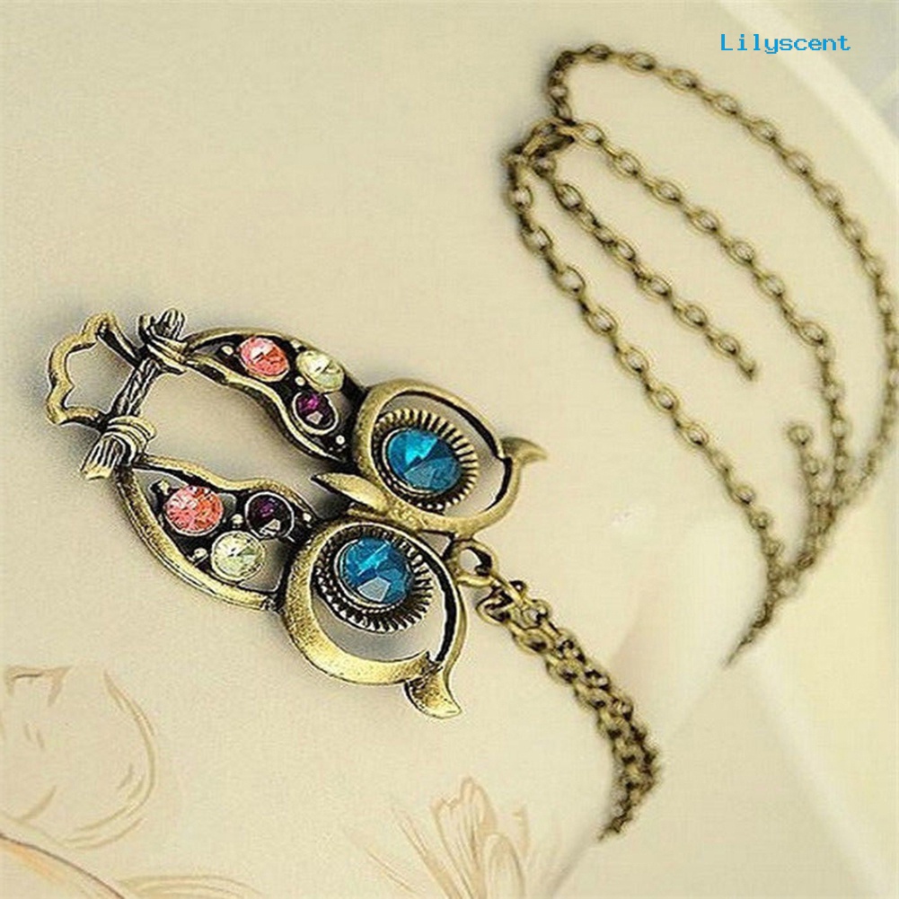 [LS] Fashion Wanita Rantai Lucu Owl Hewan Liontin Kalung Perhiasan Hadiah