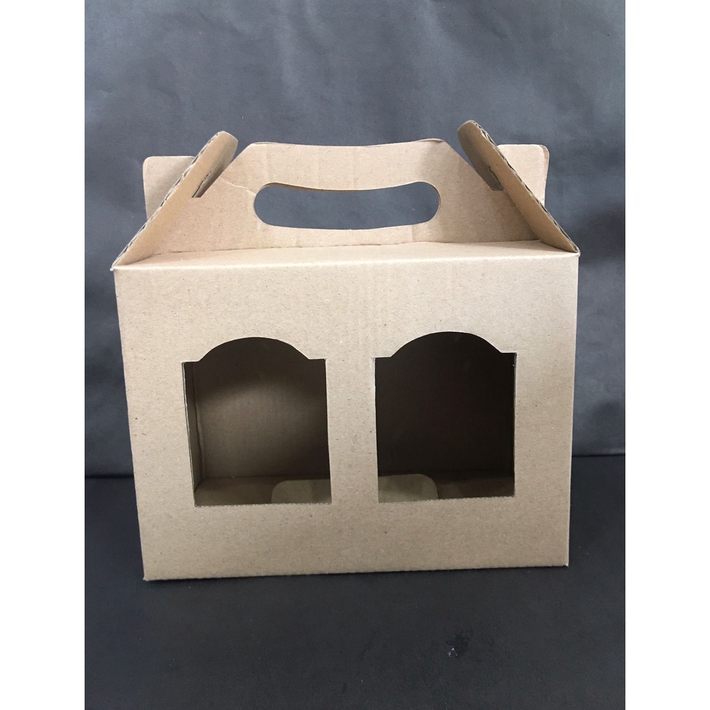 

Gable box kraft jendela/ kardus hampers ukuran 19X10X14