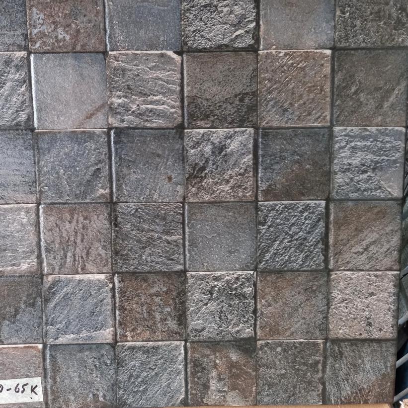 Terlaris KERAMIK LANTAI 40X40-KERAMIK DINDING 40X40 KASAR TIMBUL ABU BATU ALAM mul