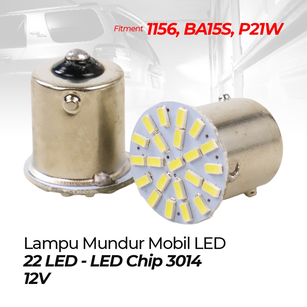 Lampu Rem Mobil LED 1156 BA15S SMD 3014 2 PCS - OMRS6JWH White