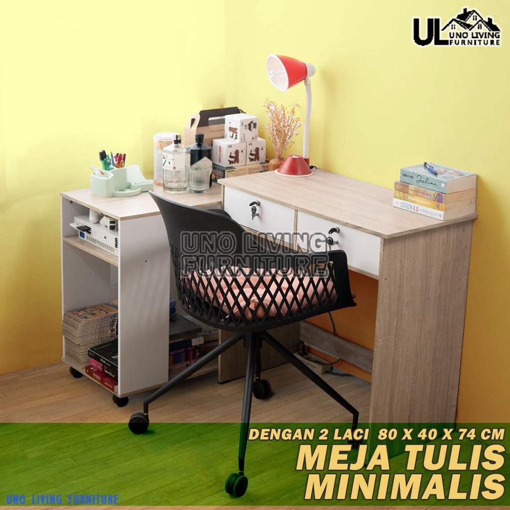 MEJA TULIS MEJA KERJA MEJA BELAJAR MEJA DESK MEJA KOMPUTER MEJA TULIS MINIMALIS MTK 80 2L MEJA KANTOR MEJA RIAS MEJA DENGAN LACI MEJA MURAH