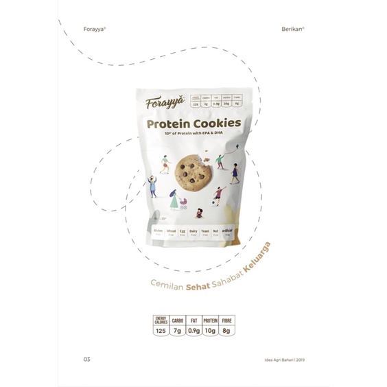 Forayya High Protein Cookies Sehat dengan DHA dan EPA