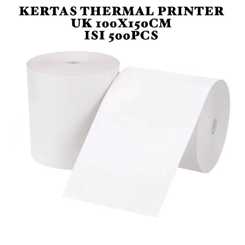

KERTAS THERMAL PRINTER ISI 500PCS UK.100X150