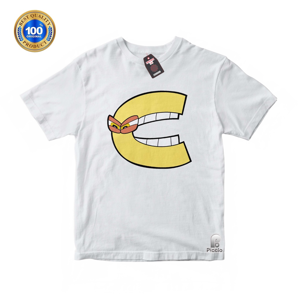 BAJU ANAK KAOS ATASAN ANAK KARAKTER C ALPHABET LORE UNISEX Bahan COTTUN (FREE NAMA)