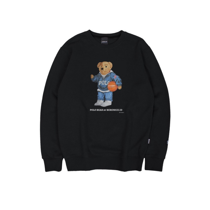 Sweater Pria Aerostreet Crewneck Lokko Hitam Sweater Sweatshirt BAAAA | Sweater Simple Crewneck