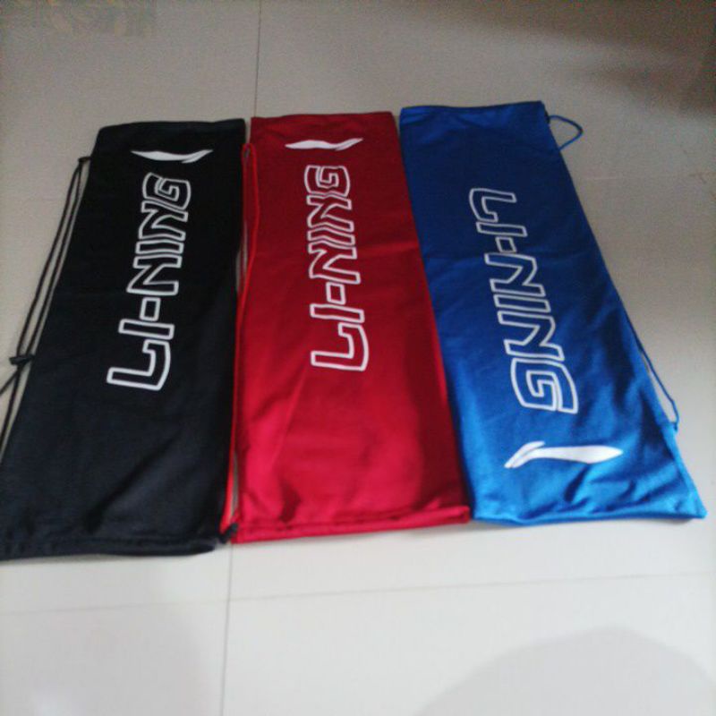 Tas Sarung Raket Badminton Bulutangkis Li ning Bahan Kain Lembut Tebal