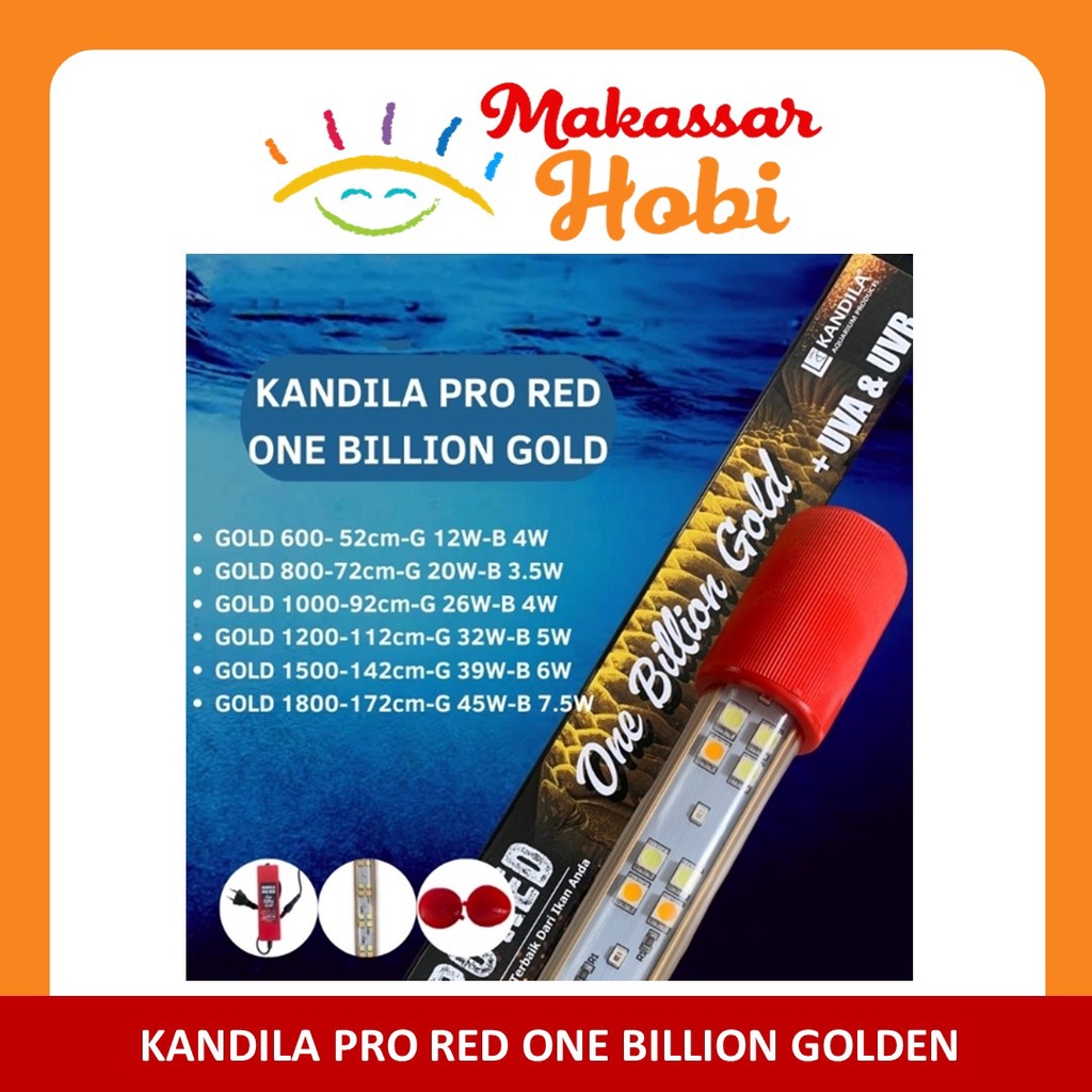 Kandila Pro Red One Billion Gold Lamp Lampu Mayin Golden LED Aquarium