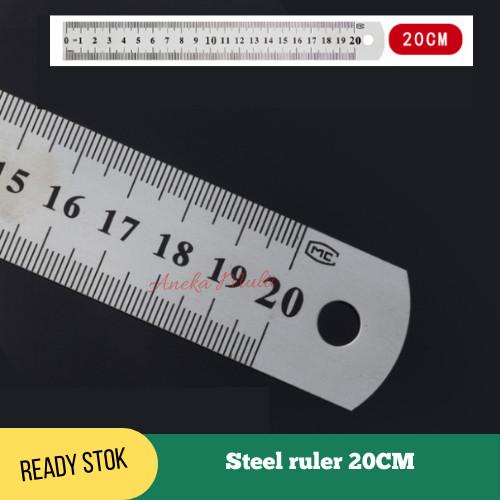 

Penggaris Besi Stainless Steel 2 Muka Inch Dan Centimeter 20 Cm Kualitas Best Seller