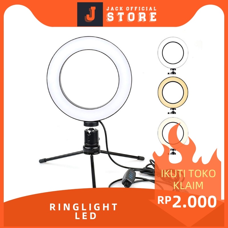 JACKSHOP RingLight LED16CM Midio For Selfie Vlogger and Livestreamer Tiktok Live