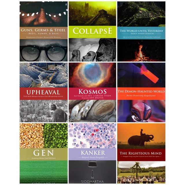 xansbaraka - seri sains kpg part 1 buku sains jared diamond, carl sagan, siddharta mukherjee
