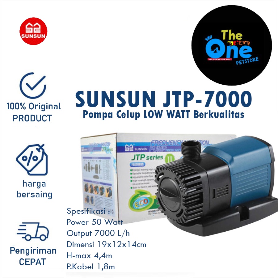 SUNSUN JTP 7000 JTP7000 POMPA CELUP KOLAM IKAN AQUARIUM