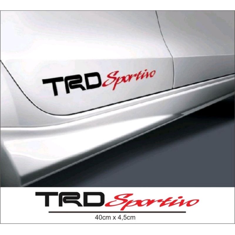 Stiker Mobil TRD Sportivo Toyota Stickr mobil TRD Sportivo Warna Kombinasi Hitam Merah