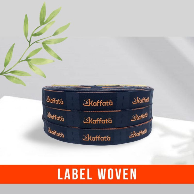 

label baju custom woven damask berkualitas pengerjaan cepat free design