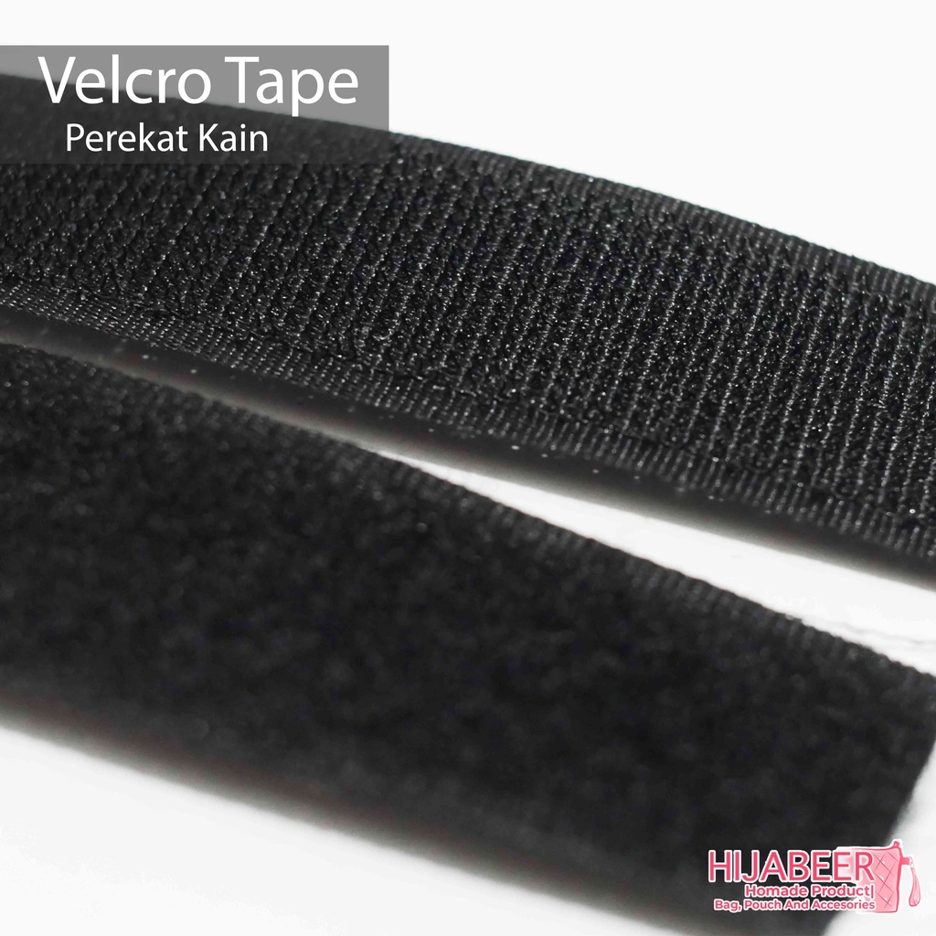 Velcro Tape Perekat Kain 2,5cm Aksesoris Tas dan DIY - Meteran