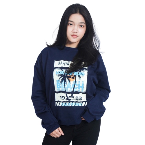 KALILA - SUNSET LA Sweater Crewneck Fleece Unisex Dewasa