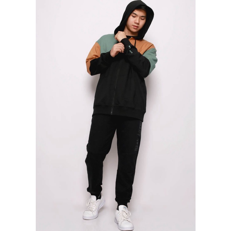 Rigato Hoodie Jacket Color Blocking / Jaket / Hoodie