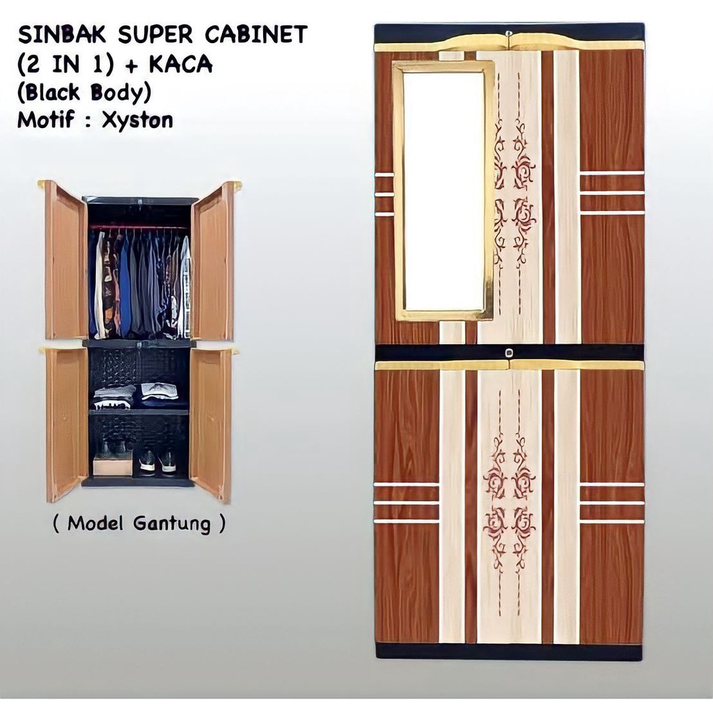 Lemari Plastik Sinbak Super Cabinet Super Cabinet Kaca