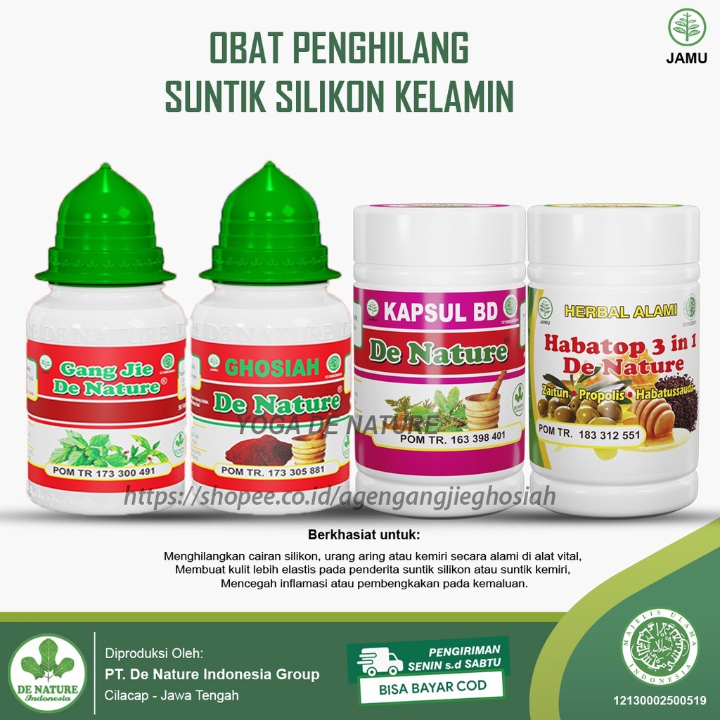 OBAT PENGHILANG FILLER (SILIKON) HIDUNG - DAGU - PAYUDARA - BIBIR AMPUH DE NATURE