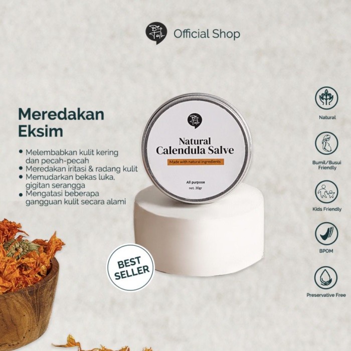BIOTALK BPOM CALENDULA HEALING SALVE ECZEMA AND DRY SKIN KRIM LUKA ORI