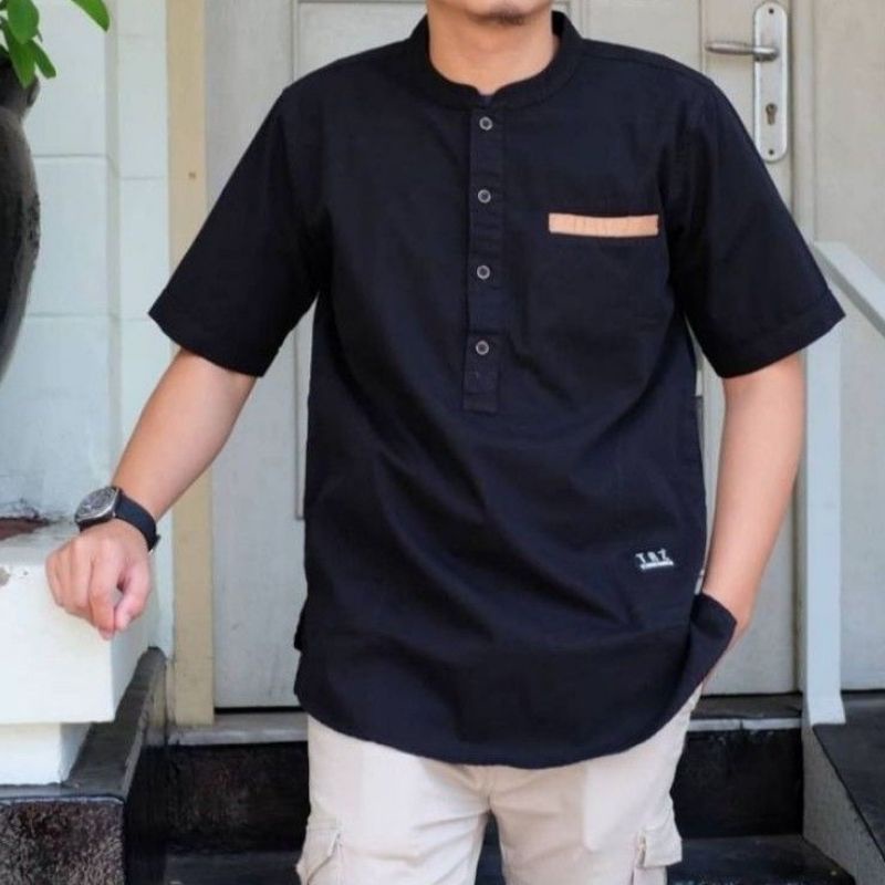 baju Koko kurta premium lengan pendek berbahan toyobo fodu